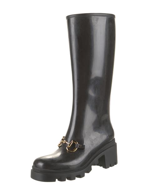 gucci horsebit leather suede boots|gucci rain boots for women.